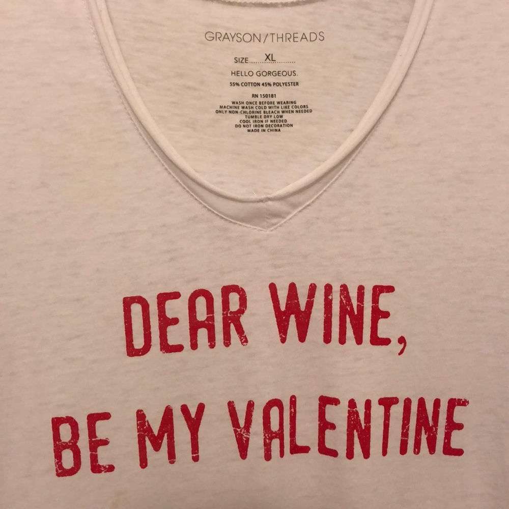 Wine, Valentine Sheer Tee